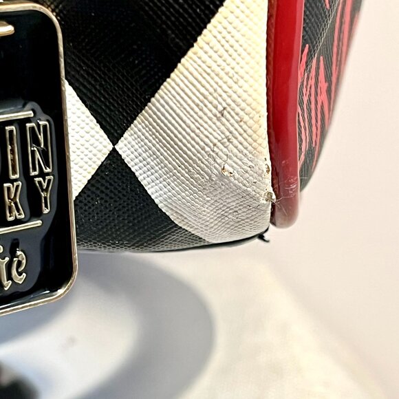 Harley Quinn Checkered Crossbody Bag Red & Blue Design  DC Comics Cosplay bag - Picture 13 of 16